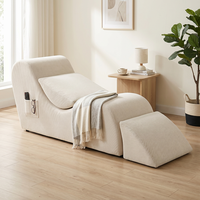 Cómodo Sofá Reclinable de Yoga, Sofá Cama de Esponja con Compresión de Burbujas, Respaldo Acolchado, Ecológico, para Uso en Hoteles y Villas, Envasado al Vacío