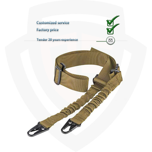 Doublesafe Outdoor Hunting 2 Point Sling Sangle réglable en nylon portable Sling Metal Hook <span class=keywords><strong>QD</strong></span> Swivels Two Points Gun Sling Strap - Product Image 3