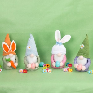 Juguetes de Peluche de Conejo y Gnomo de Pascua con Diseño de Zanahoria y Orejas - Decoración de Adornos de Pascua - Product Image 1