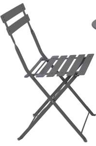 Ensemble table basse et chaises pliantes en métal moderne, revêtement poudré imperméable, mobilier d'extérieur pour appartement et salle d'attente - Product Image 4