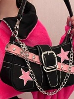 Tas Selempang Wanita Desain Niche Matte Suede Bordir Tali Tunggal 2025 Terbaru Y2K Manis Keren High-End