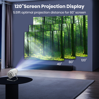 Vente directe usine Nouveau projecteur portable intelligent 4K 2025 WiFi double bande 5.0 Batterie intégrée 2-3h Android 11 3D 2Go/16Go