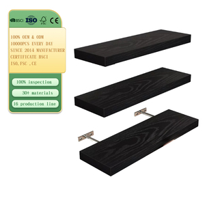 Sıcak satış yüzen duvar rafları 3 set ahşap duvara monte depolama raf duvar rafı - Product Image 1