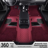 Tapis de sol de voiture en cuir aviation 360° à double couche, couverture intégrale, style moquette intégrée, garantie 3 ans, ajustement universel
