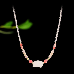 Collar de cristal curativo de acero inoxidable natural, gargantilla de piedras preciosas hecha a mano, estilo bohemio espiritual para mujer, gota de agua en oro de 18 quilates - Product Image 6