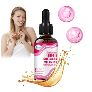 Suplemento Líquido de Biotina y Colágeno, Vitaminas para la Piel y las Uñas, Gotas de Biotina para el Crecimiento del Cabello - Product Image 1