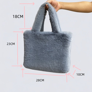 <span class=keywords><strong>Sac</strong></span> Fourre-tout en Peluche Personnalisé pour Femme, <span class=keywords><strong>Sac</strong></span> à Main Shopping Grande Capacité en <span class=keywords><strong>Fausse</strong></span> <span class=keywords><strong>Fourrure</strong></span> Douce, <span class=keywords><strong>Sac</strong></span> à <span class=keywords><strong>Bandoulière</strong></span> Décontracté pour la Mode Hivernale - Product Image 3
