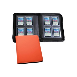 4 Pockets Durable Mini Card Binders with PU Leather Cover for Trading Cards - Product Image 1