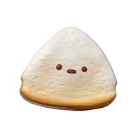 Jouet anti-stress Zoey Triangle Egg White Squishy, jouet à presser en forme de visage mignon, jouet sensoriel pour cadeau