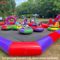 Voiture tamponneuse gonflable rotative pour enfants avec Bluetooth et éclairage LED, à piles, pour service de location de stands de fête foraine