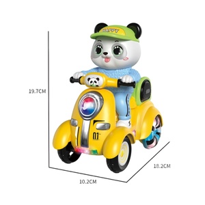 Điện âm nhạc nhấp nháy ánh sáng phim hoạt hình ba bánh phổ 360 xoay diễn viên đóng thế xe máy đồ chơi - Product Image 6