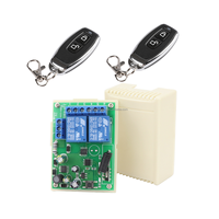 Interruptor de Control Remoto de Dos Canales de Voltaje Amplio AC85-265V, Interruptor de Control Remoto Inalámbrico Inteligente para Puerta Eléctrica