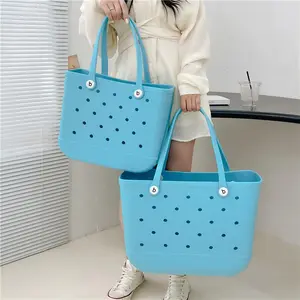 Hot Selling In USA XXL Large beach tote waterproof eva silicone beach bogg hole beach tote bag