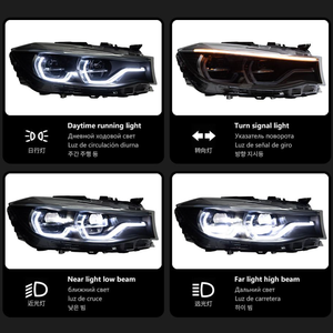 Dual Color Headlight for BMW 3 Series F34 2013-2019 Ikon Style Yellow & White DRL Hot Sale <b>Accessories</b> Front <b>Light</b> - Product Image 4