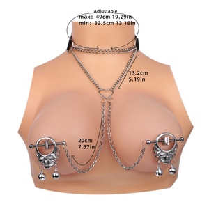 QKKQ Nipple <b>Clamps</b> with Choker Metal Non-piercing Nipple <b>Clips</b> BDSM Bondage Breast Attachment Nipple <b>Clamps</b> Sex Toys for Women - Product Image 1