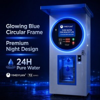 Distributeur d'eau froide à monnayeur avec purificateur RO 800 GPD, désinfection UV, nettoyage automatique, capacité 100L, remplissage de bouteilles d'eau purifiée