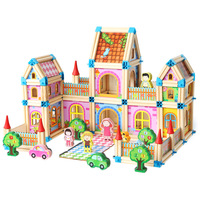Blocs de construction 3D multifonctions pour enfants, 128 pièces, artisanat en bois, modèles à assembler, puzzle