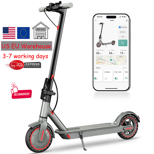 EU US Warehouse Electric Scooter 36V 10.5Ah 8.5 Inch Honey Comb Two-Wheel Foldable Smart Electronic Powerful Scooter for Adults