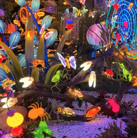 Décoration de jardin extérieure, papillons LED colorés, 40 cm, insectes simulés dynamiques, lumières LED en forme de papillon