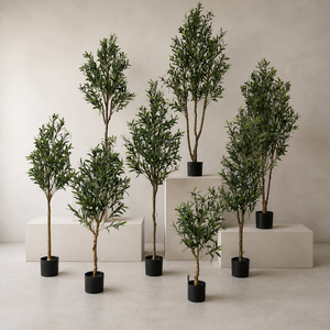 Albero di Ulivo Artificiale con Frutti 80cm, Pianta di Ulivo Finta in Vaso di Plastica per Interni, Decorazione per Casa, Soggiorno, Ufficio - Product Image 5