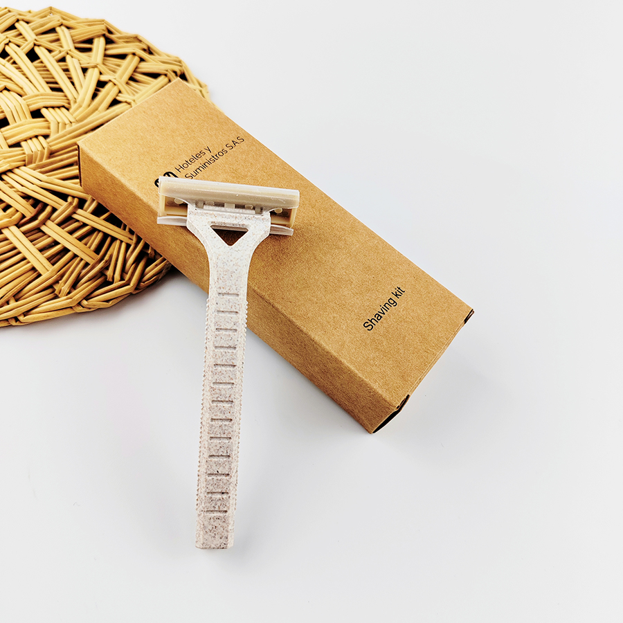 Eco Friendly Disposable Biodegradable Wheat Straw 2 Blade Shaving Razor