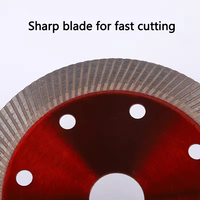 Lame de scie diamantée ultra-mince rouge de qualité industrielle de 4 pouces 105mm applicable aux plaques de roche, aux carreaux de céramique et aux pierres microcristallines