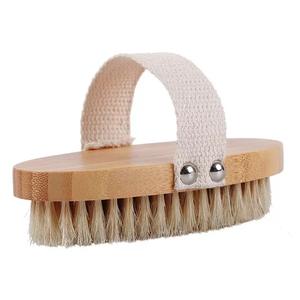 Brosse sèche végétalienne en bambou de luxe avec manche ovale en <span class=keywords><strong>sisal</strong></span> pour brosser le corps, exfolier la peau et améliorer la circulation - Product Image 3