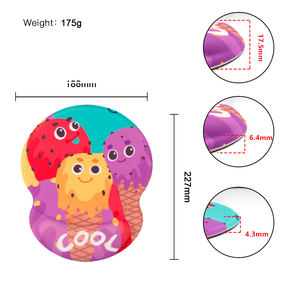 แผ่นรองเมาส์แบบมีแผ่นรองข้อมือลายการ์ตูนแบบกำหนดเองได้ พร้อมวัสดุซิลิโคนป้องกันรังสี มีสินค้าพร้อมส่ง - Product Image 6