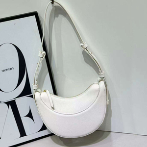 Sac Hobo pour femme en cuir PU de conception française, motif litchi texturé, sacoche de <span class=keywords><strong>selle</strong></span> avec bandoulière croissante à porter sous le bras - Product Image 2