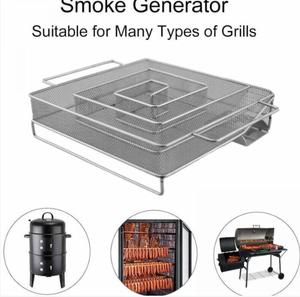 Générateur <span class=keywords><strong>de</strong></span> <span class=keywords><strong>fumée</strong></span> <span class=keywords><strong>froide</strong></span> SKLIN Silver pour barbecue extérieur en acier inoxydable 304 avec bois <span class=keywords><strong>de</strong></span> fruit, facile à utiliser, pour accessoires <span class=keywords><strong>de</strong></span> barbecue, emballé - Product Image 5
