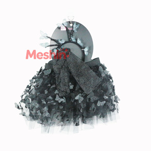 Ensemble de jupe tutu noire à papillons pour filles MS, costume de fée pour enfants, bandeau, gants, kit de déguisement pour fête d'Halloween, cosplay - Product Image 1