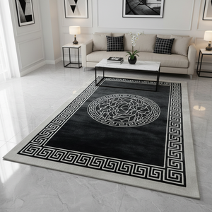 Colore nero design popolare cotone <span class=keywords><strong>viscosa</strong></span> area di lusso tappeti e tappeti <span class=keywords><strong>tappeto</strong></span> di lana - Product Image 1
