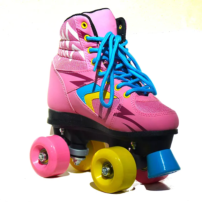 カスタムプロフェッショナルレザー4輪ローラースケートシューズブーツパティーヌrollete For Girl Boy Men Women Adult patins de profissional