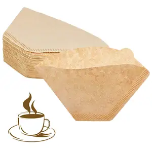U şekli kahve filtreleri beyaz doğal ağartılmamış damla kahve kağıdı U102 100 adet paketlenmiş