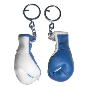 2022 Custom Promotional Boxing Schlüssel anhänger Leder Mini Box handschuhe Ring Auto Boxring