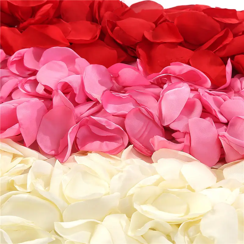 300 pièces soie fleur pétales de Rose pour mariage fleur fille envoyer hors Table centres de table allée coureur fête faveurs décor à la maison