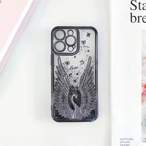 Étui de téléphone portable élégant de série de sables mouvants de paillettes de luxe pour iPhone11 12 13 14 15 16 couverture arrière en TPU - Product Image 6