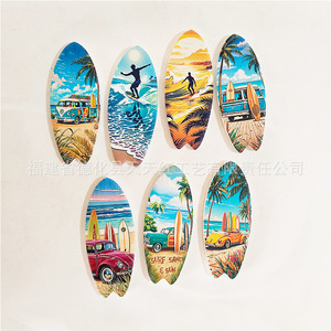 Aimants de réfrigérateur en céramique en forme de planche de surf, souvenirs de voyage, décoration intérieure, plusieurs spécifications - Product Image 1