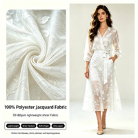 Tissu Jacquard Tissé Premium Direct Usine 100% Polyester Doux Extensible Poids Moyen Largeur 150CM pour Vêtements et Robes Femme