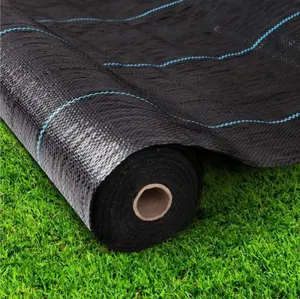 120gsm Agricultural Use Ground Cover Black With Green Strip Weed Control Mat