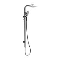 Luxe Salle De Bains En Acier Inoxydable 2-voies Chrome Robinet De Douche Robinet Chauffe-Eau Salle De Bains Robinet Pluie Ensemble De Douche
