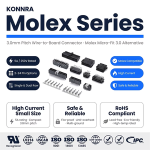 Molex Mx3.0 Alternative Steckverbinder-Ersatz 43045 Kontakt Alternative 43640 Terminal Micro-fit Cross Wafer Ähnlich 3001 Crimp - Product Image 1