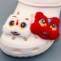 Vente en gros 3D stéréoscopique lion danse chaussures décorations peluche chaussure accessoire chaussures breloques vente en gros