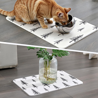 Tapis de bain en pierre CC pour Noël, super absorbant, grand tapis de salle de bain noir et blanc pour décorations de Noël