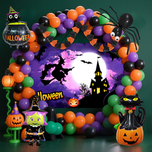 Kit d'arche de ballons d'Halloween, ballons fantômes en aluminium, décoration de fête d'Halloween - Product Image 6