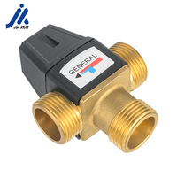 Vanne de mélange thermostatique 3 voies DN20 à filetage mâle en laiton pour eau chaude domestique et petit circuit de chauffage par le sol