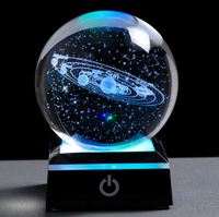 Boule de cristal rechargeable RVB 60mm 80mm Galaxy Cloud Veilleuse lumineuse pour maison chevet décoratif
