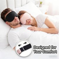 Masque de sommeil rafraîchissant lesté, masque oculaire 3D occultant pour dormir, sangle réglable, masque de sommeil compatible avec les cils pour la relaxation