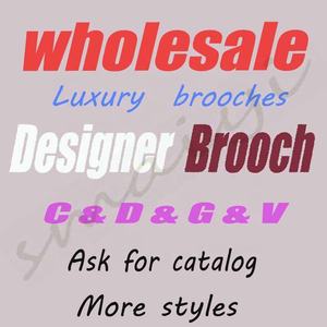 Wholesale 2000+ Style High-quality Full Rhinestone <strong>CC</strong> <strong>BROOCH</strong> V DD Designer Brand Luxury Women Metal Custom Letter <strong>Brooch</strong> Pins - Product Image 2