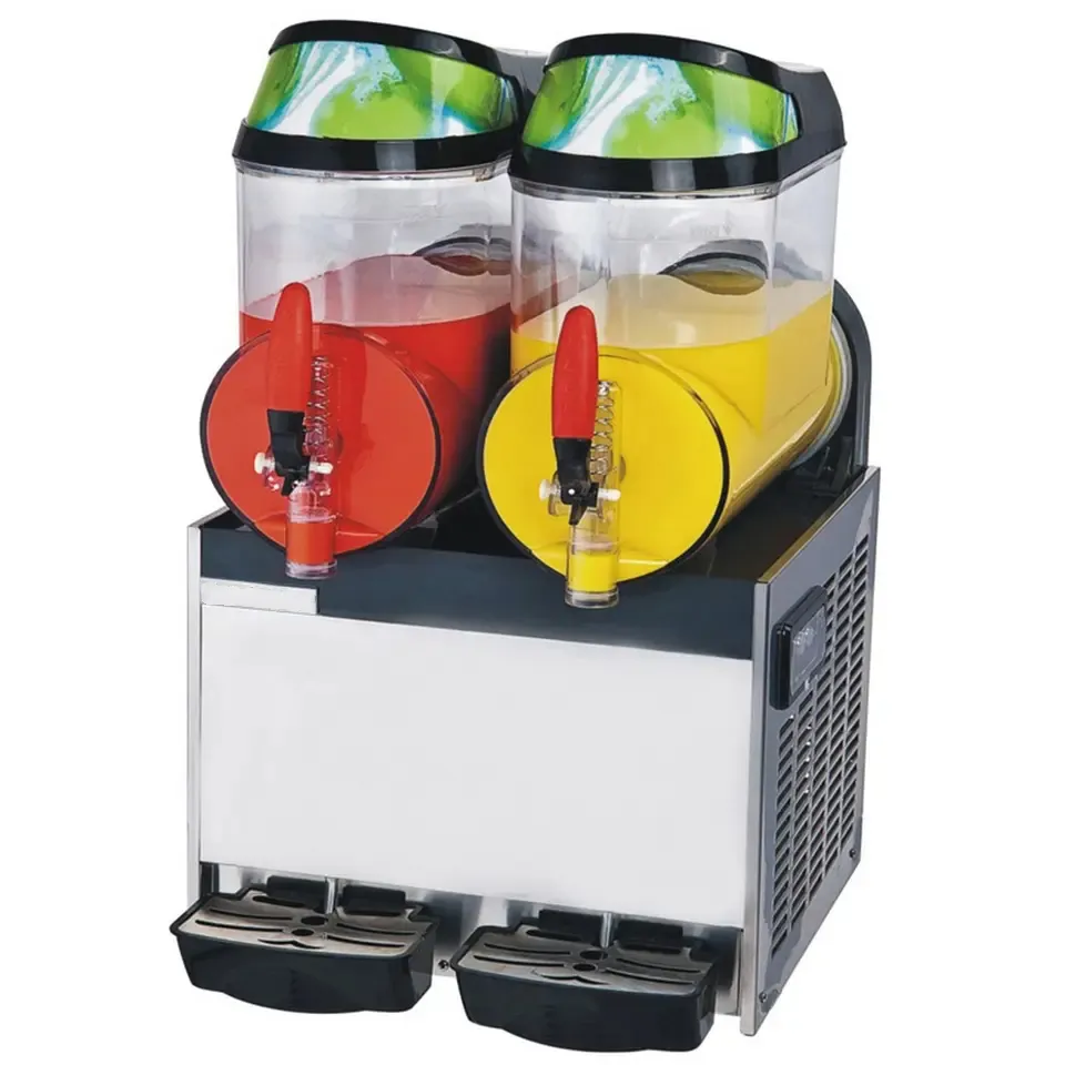 Hochwertige 12L Doppelt ank Frozen Drink Maschine Kommerzielle Slush Maschine Soft Drink Slushy Maschine Mesin Slush